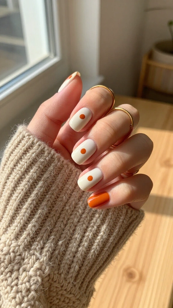 Burnt Orange Accent Dot