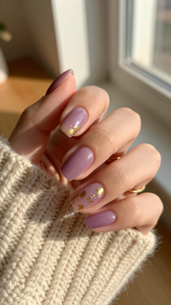 Smudged Plum Jelly with Gold Flakes