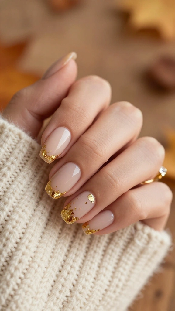 Barely-There Nude with Gold Foil Flecks