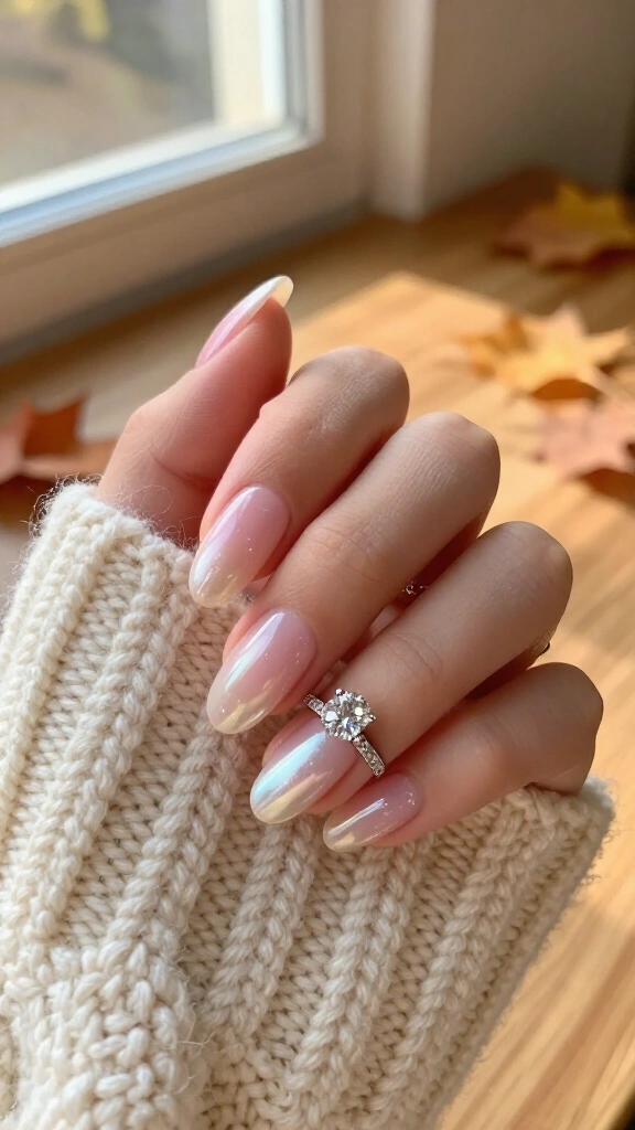 Sheer Petal Pink with Chrome Dust