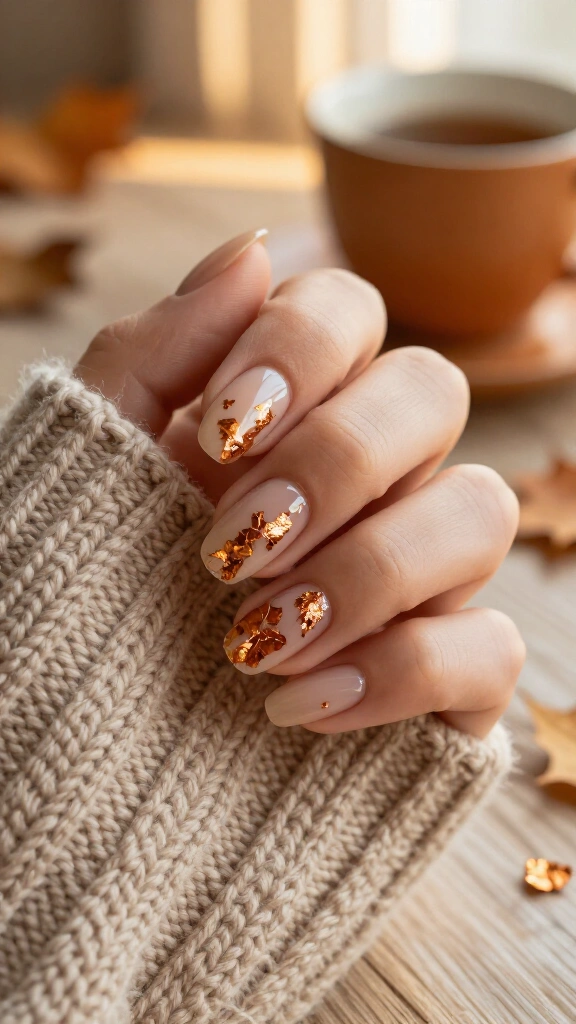 Copper Leaf Floating Accents