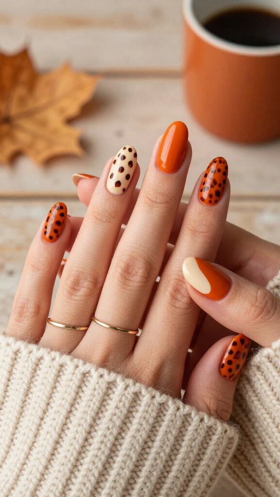 Pumpkin Spice Leopard Half-Moons
