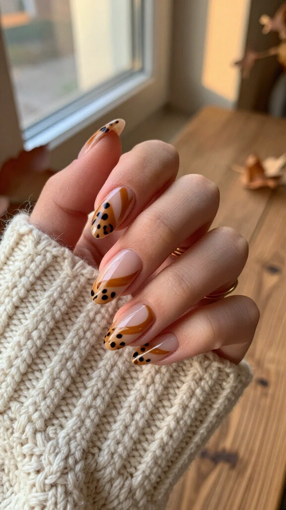 Negative Space Leopard Swirls
