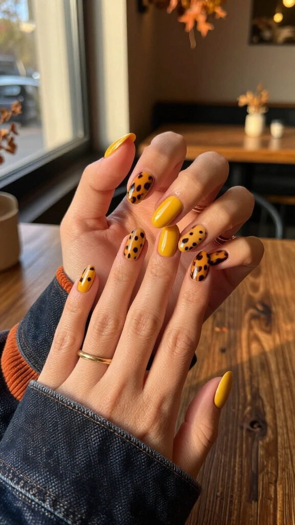 Mustard Yellow Retro Print