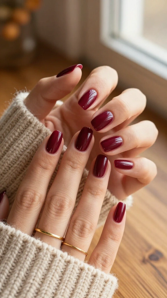 Moody Merlot Jelly Nails