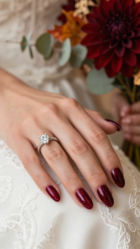Deep Burgundy Velvet Shimmer