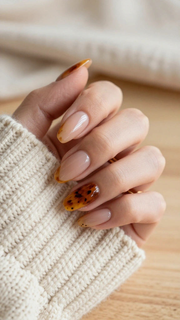 Sheer Nude with Tortoiseshell Accent
