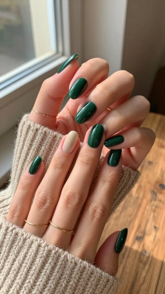 Forest Green Half-Moons