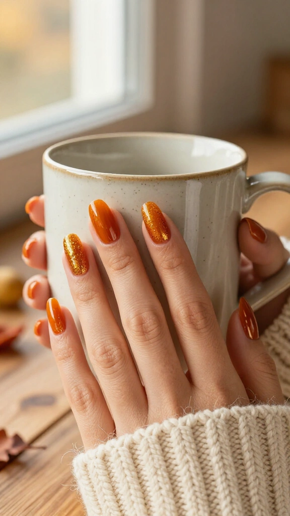 Frosted pumpkin shimmer