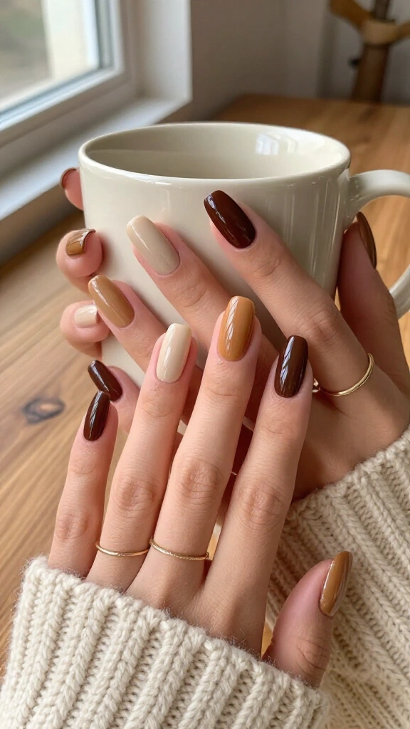 Modern split-tone mochas