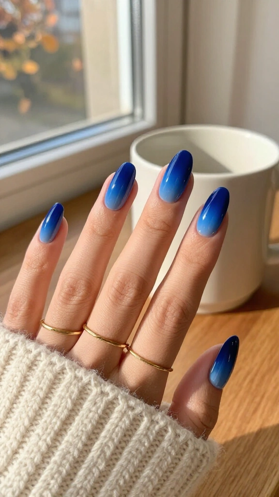 Two-tone cobalt and midnight gradient