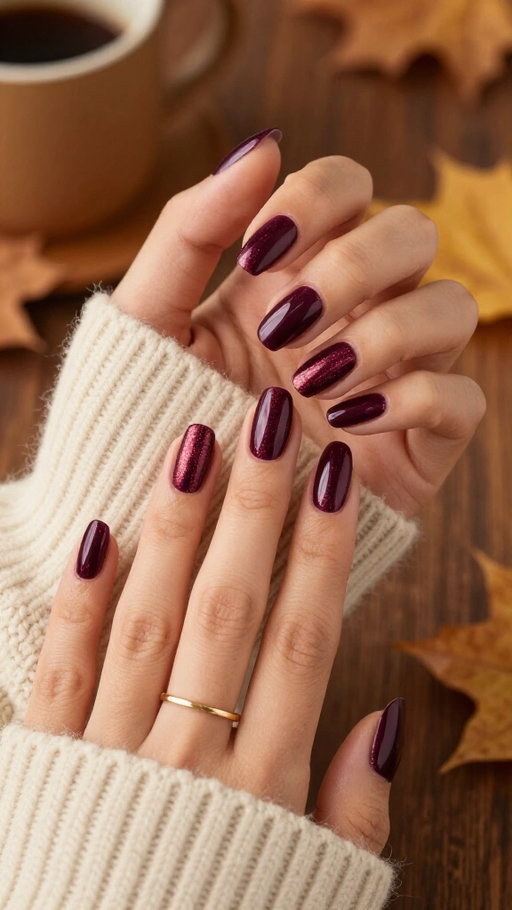 Deep Plum Velvet Cat-Eye