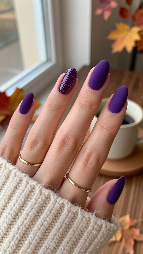 Royal Purple Croc Print Accent