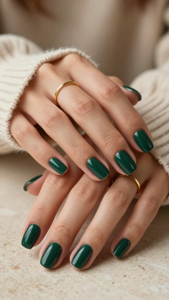Deep Emerald Gloss with High-Shine Gel