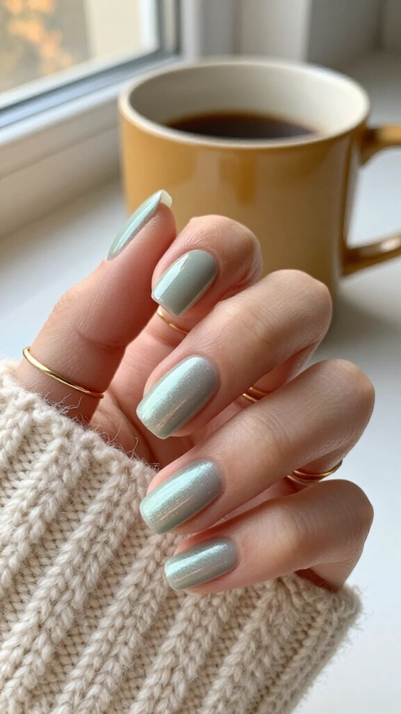 Sage Green Velvet Cat-Eye