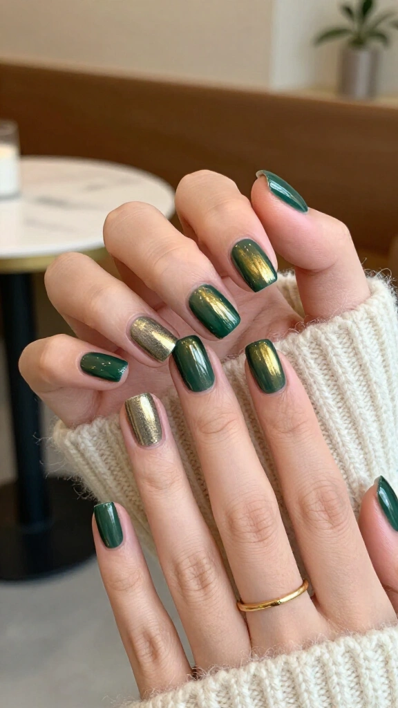 Dark Pine Green with Chrome Glaze