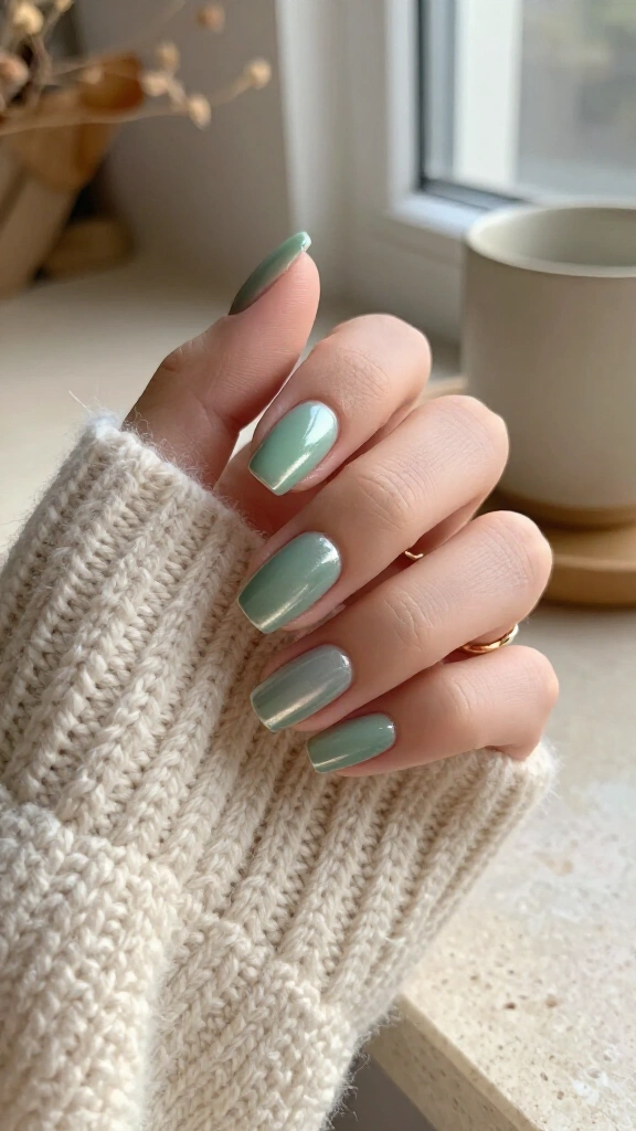 Eucalyptus Green with Pearlescent Topcoat