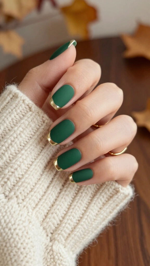 Juniper Green Matte & Gloss French Chevron