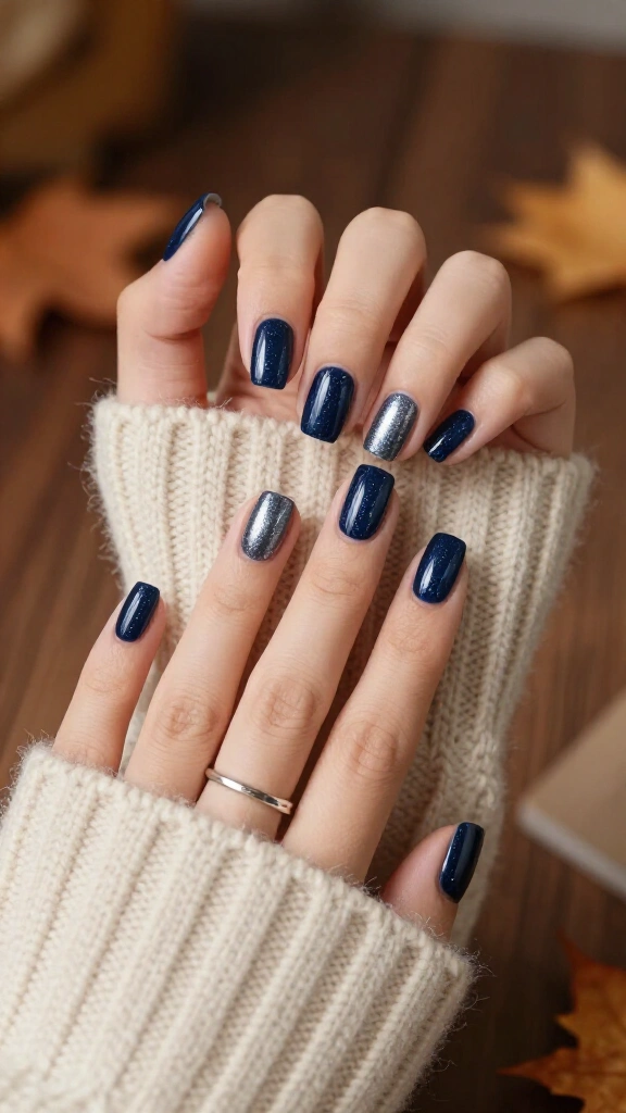 Midnight Navy with Fine Stardust Shimmer