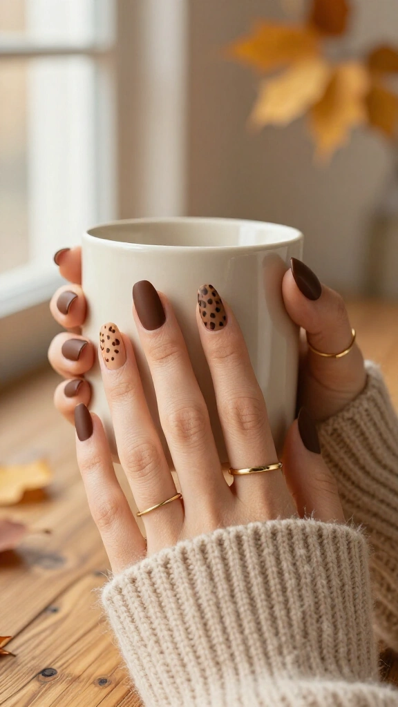 Matte velvet espresso and cheetah print