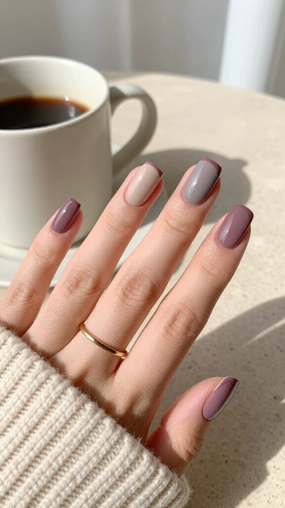 Muted Dusty Plum Micro-French