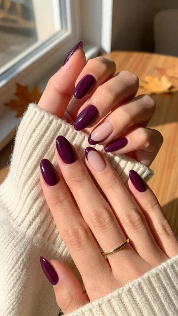 Plum Negative Space Arcs