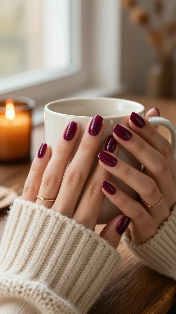 Ultra-Glossy Plum Wine Shorties