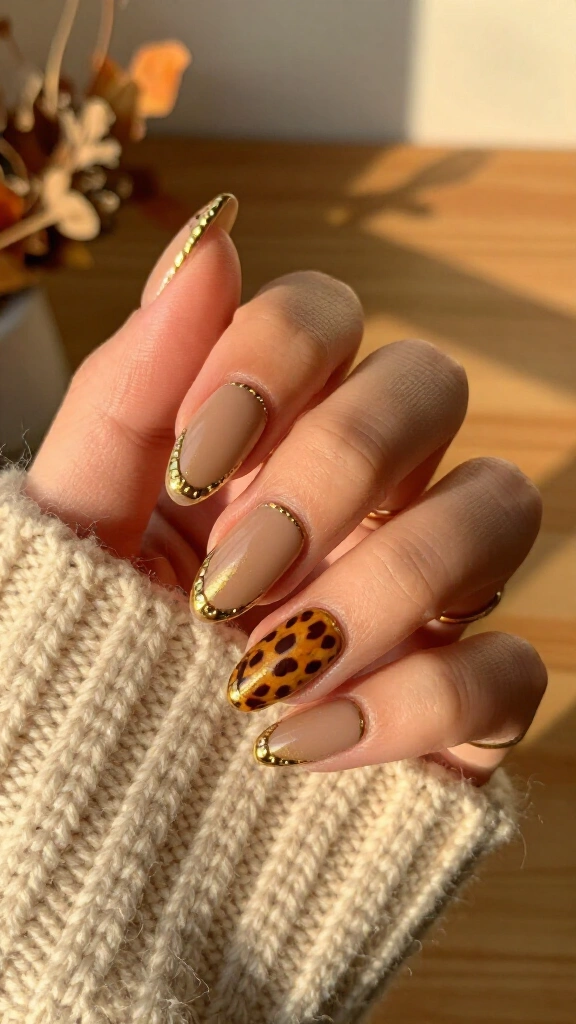 Chrome-accented cheetah print borders