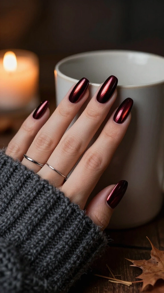 Goth Glam Burgundy Chrome