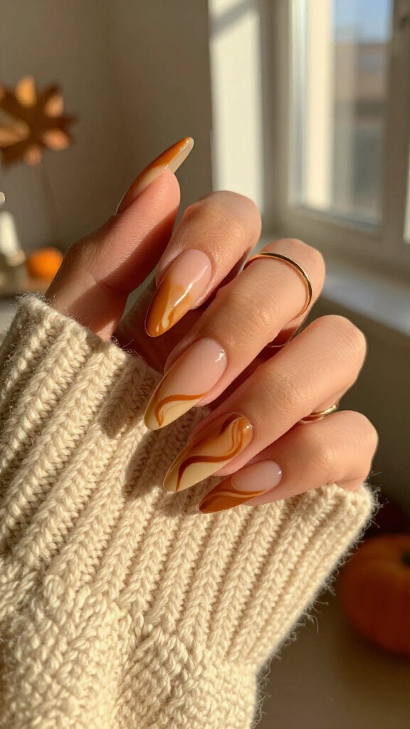Toffee Caramel Swirl Stilettos