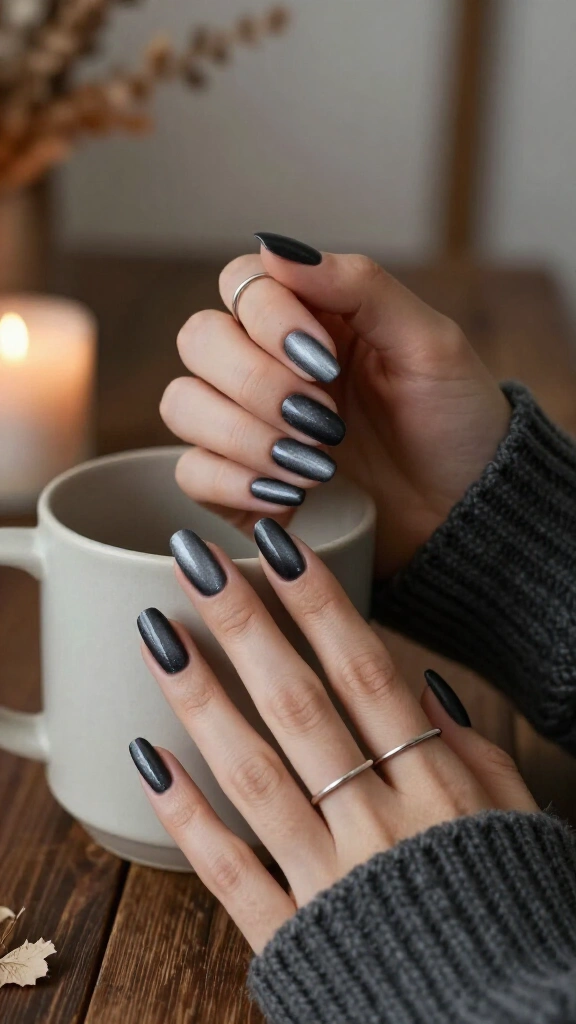 Smudged Charcoal Velvet Glam