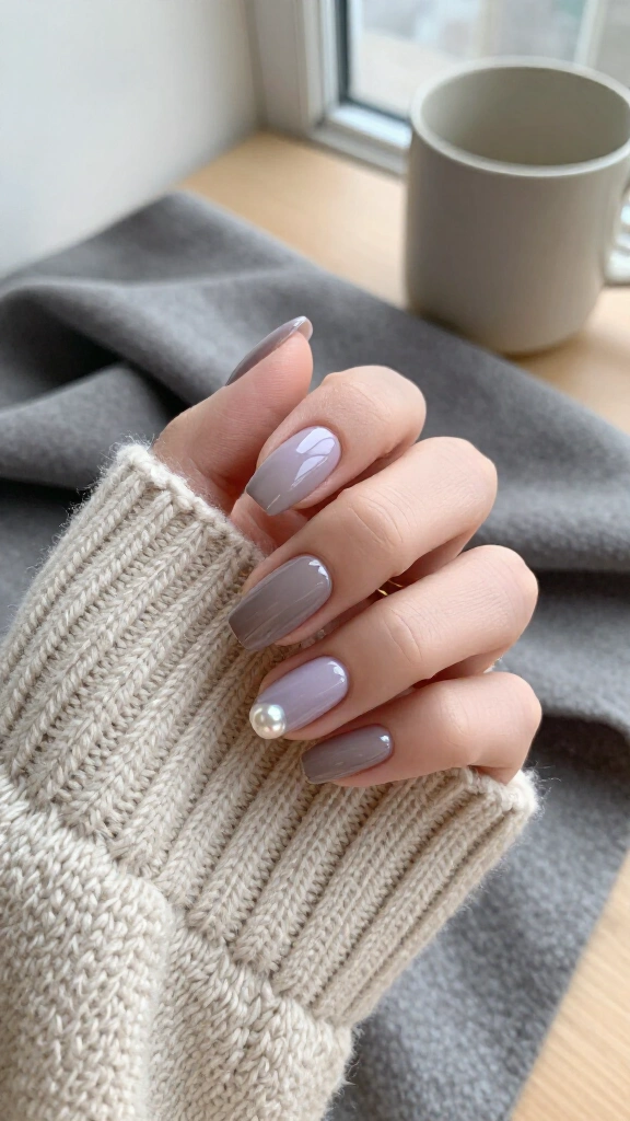 Neutral Mushroom Taupe with Pearl Accents
