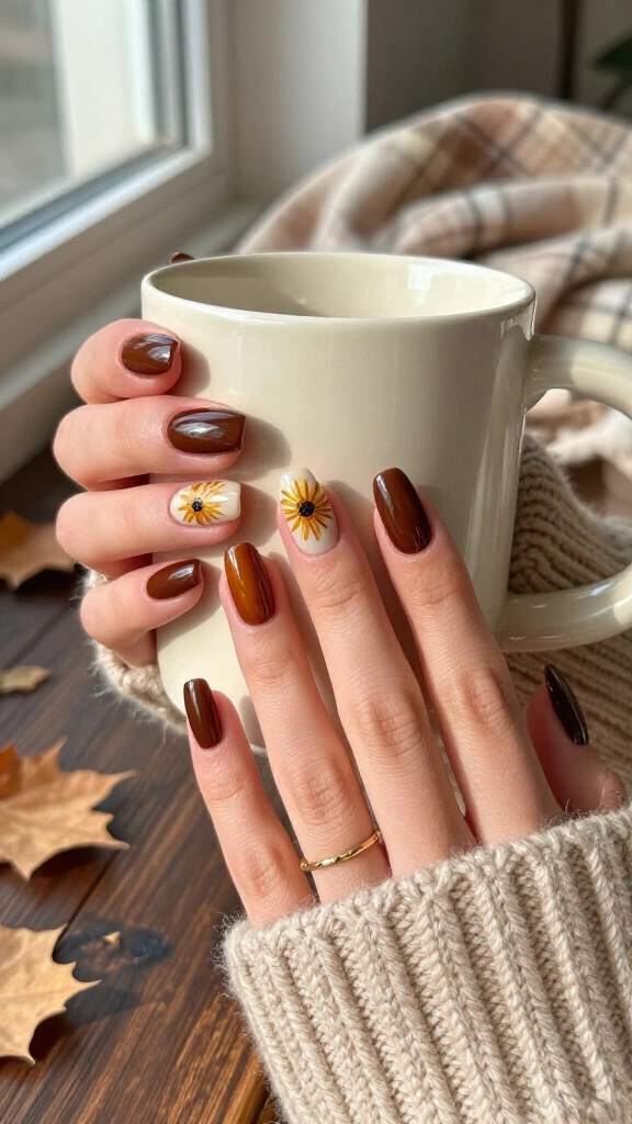 Deep Espresso & Golden Sunbursts
