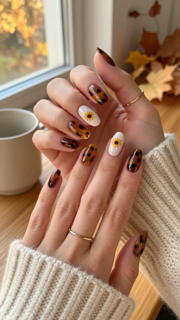 Tortoiseshell & Micro Sunflower Bloom
