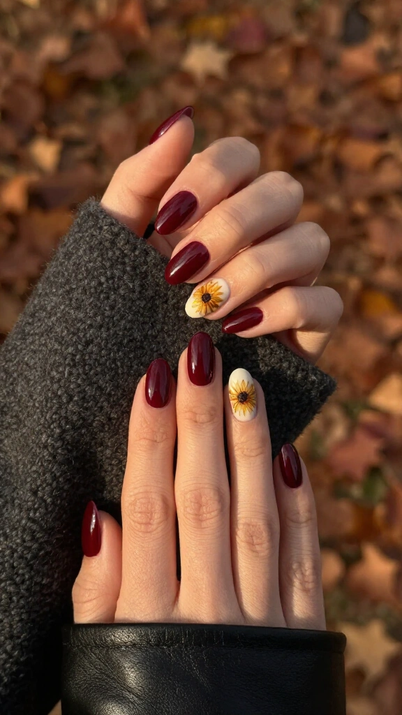 Burgundy Wine Sunset Blooms