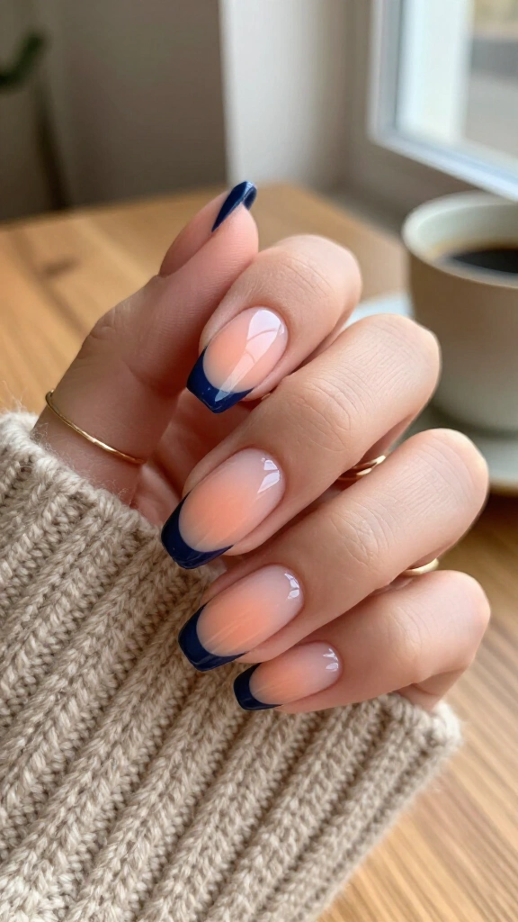 Midnight Navy French Tips