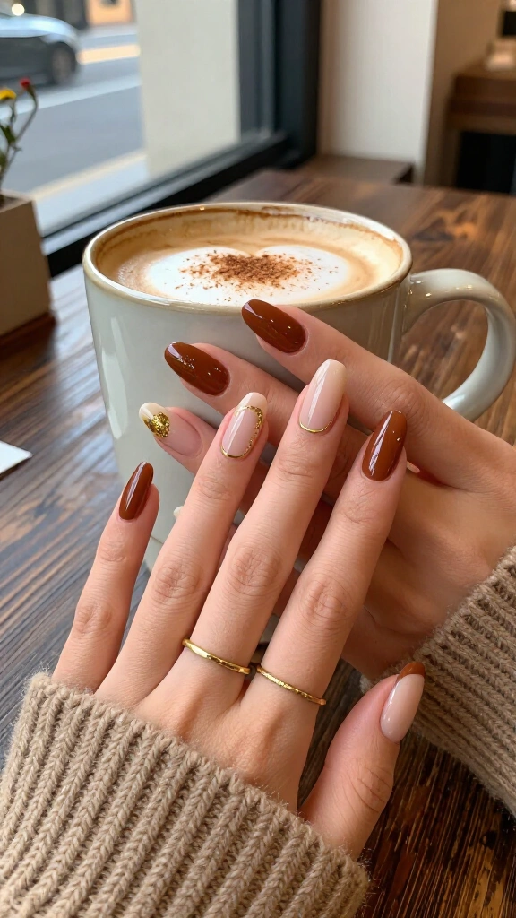 Cinnamon Dolce French Tips