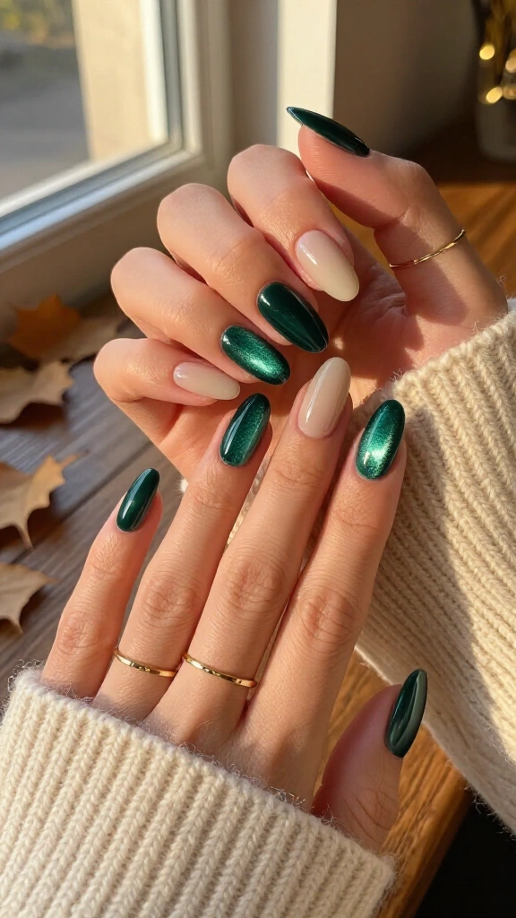 Emerald Velvet Cat-Eye French