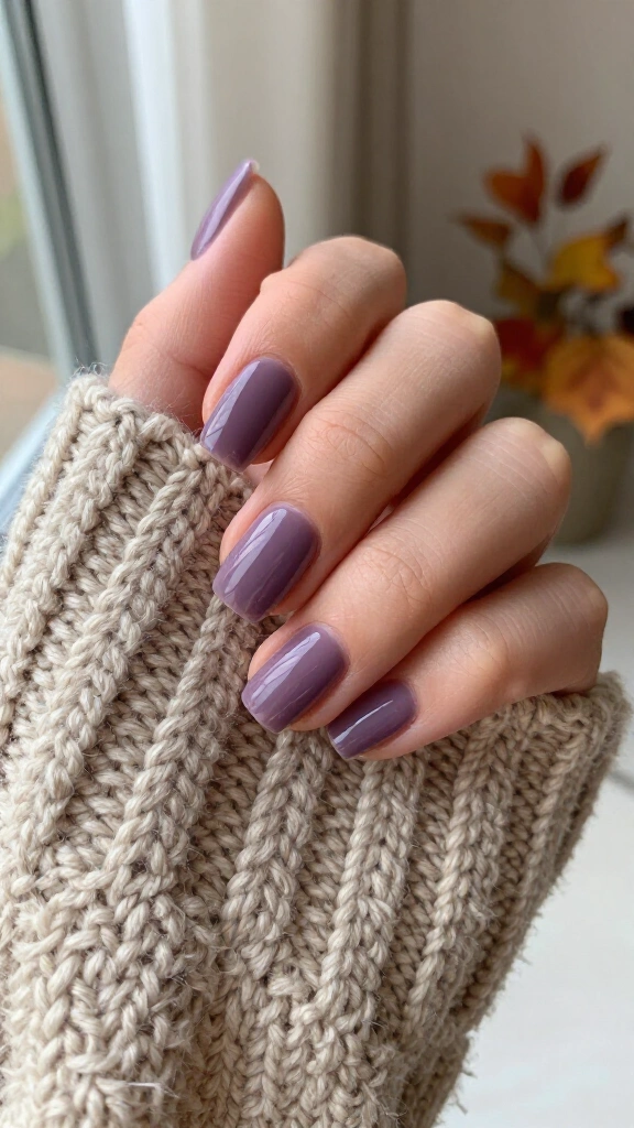 Smoky Plum Jelly Nails