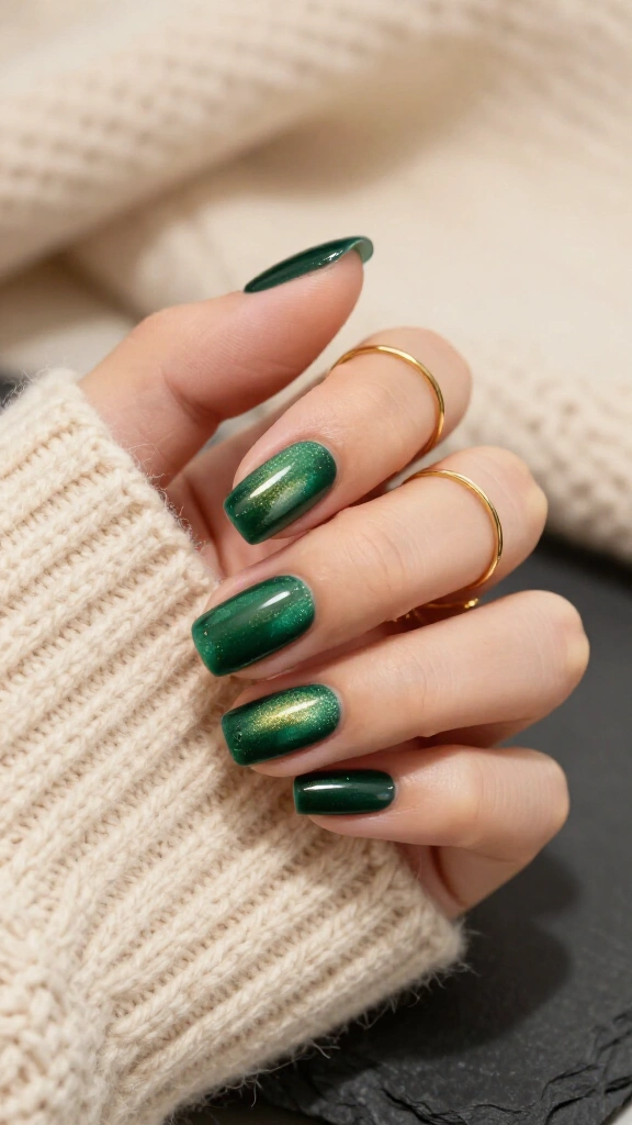 Velvet magnetic cat-eye jade