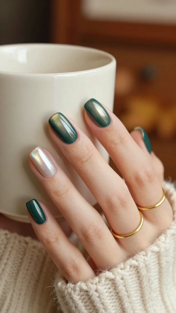 Glazed chrome pine green