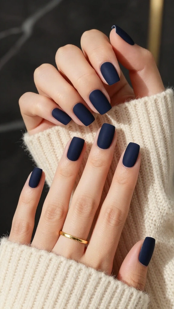 Midnight navy velvet