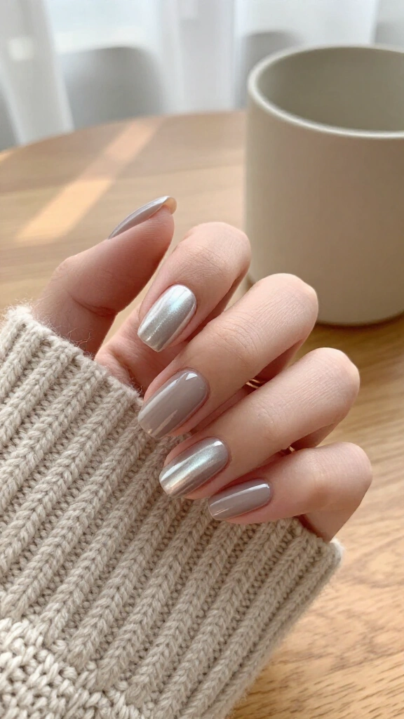 Taupe Shimmer with Glazed Chrome