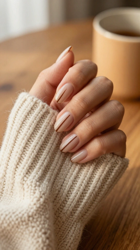 Chocolate Brown Pinstripes