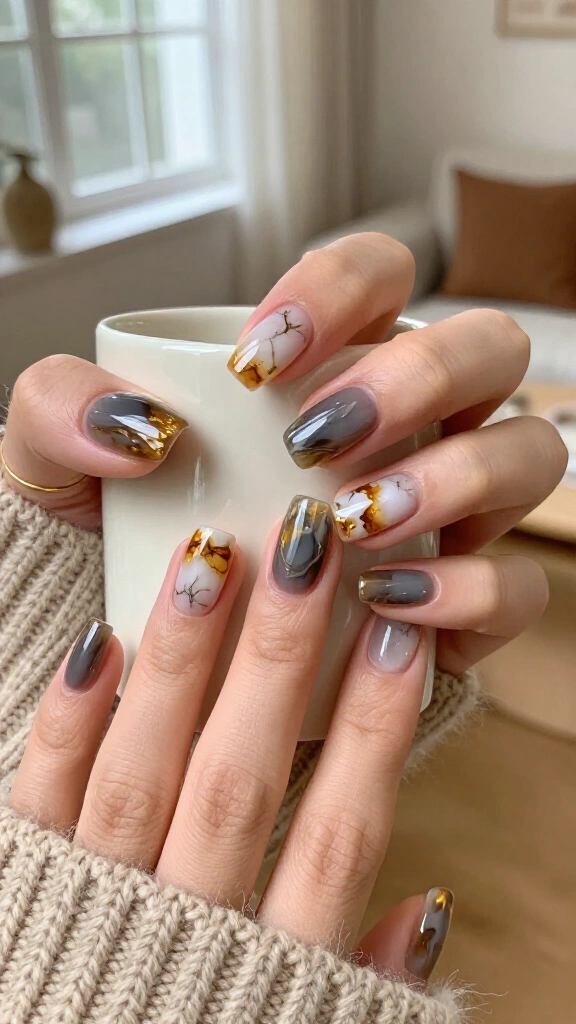 Smoky Quartz Marbling