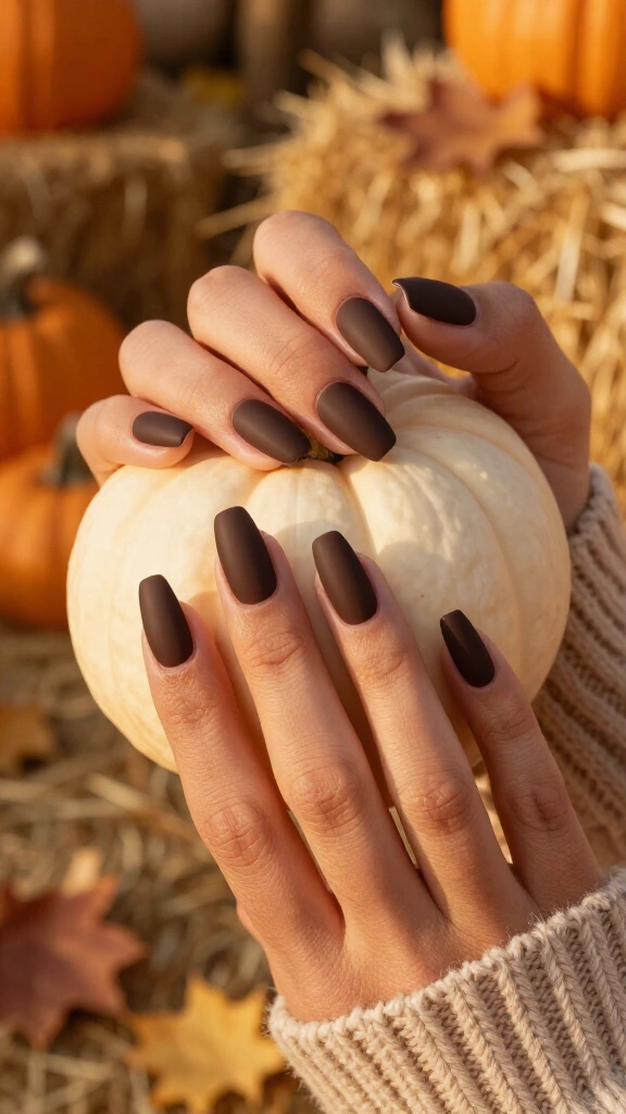 Matte Chocolate Brown Coffin