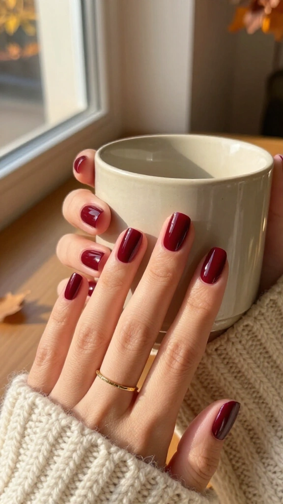 Velvety burgundy solid