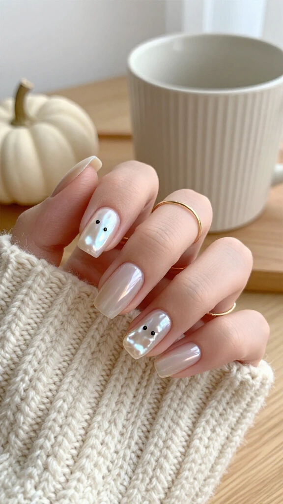 Glazed Pearl French Ghost Tips