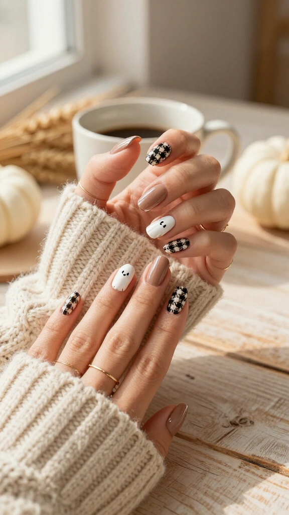Chic Houndstooth & Friendly Phantoms
