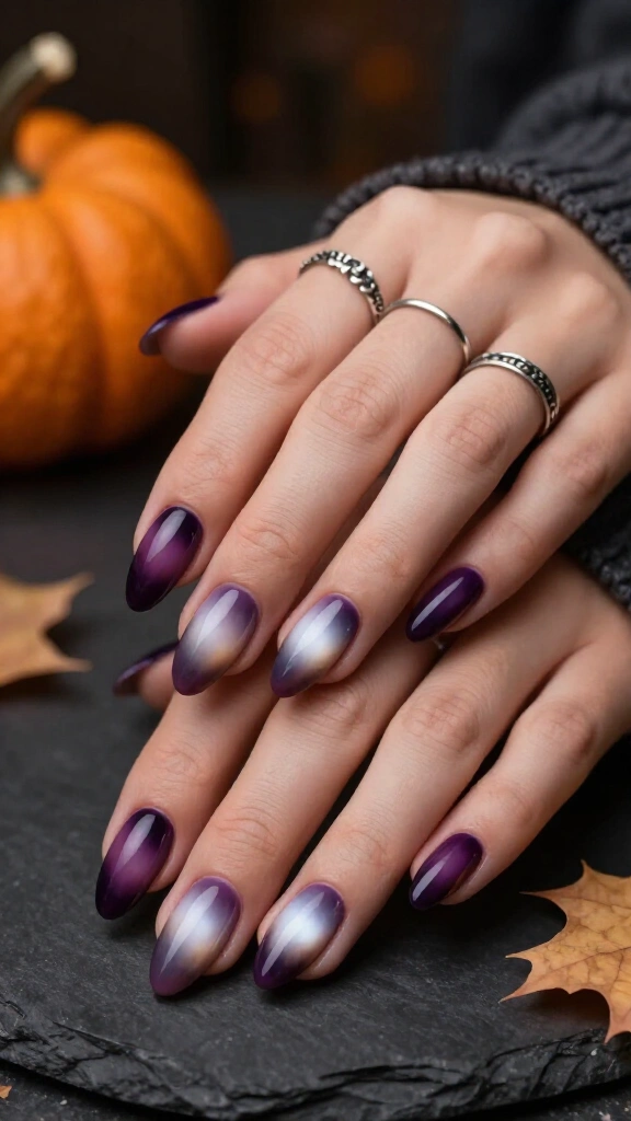Smoky Haunted Aura Nails